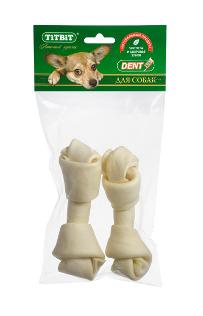 TiTBiT Кость узловая №4 (14см), 2шт. мягкая упаковка