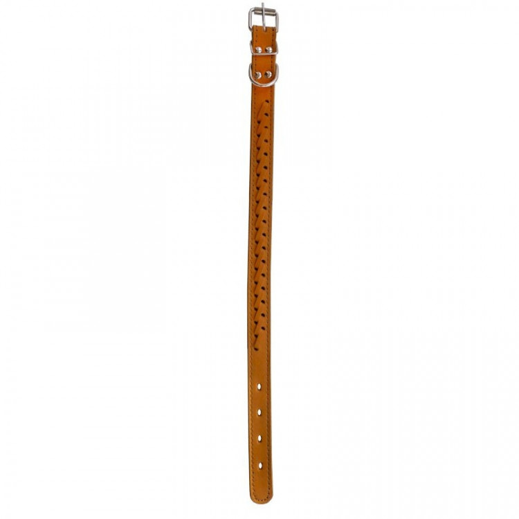 Зооэкспресс ошейник 2 слоя переплетеный рыжий