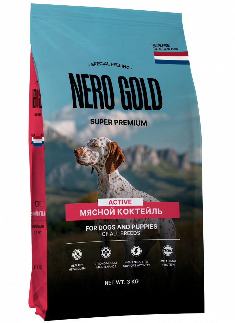 Сухой корм NERO GOLD super premium для собак и щенков всех возрастов