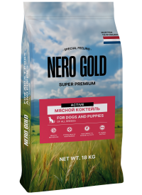 Сухой корм NERO GOLD super premium для собак и щенков всех возрастов &quot;Мясной коктейль&quot;, ACTIVE