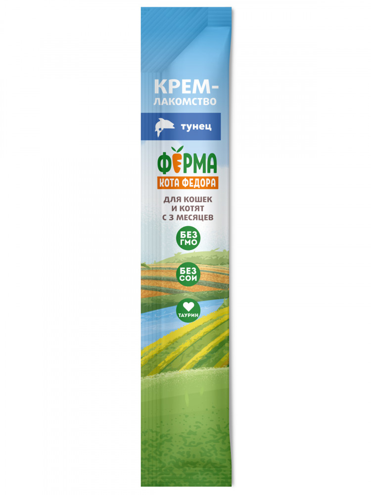  Крем-лакомство Ферма кота Федора для кошек и котят из тунца 4 шт х 15 г