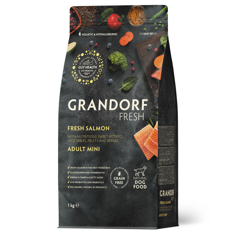 GRANDORF Fresh Dog Adult MINI Salmon&Sweet Potato (Свежее филе лосося с бататом для собак мелких пород)
