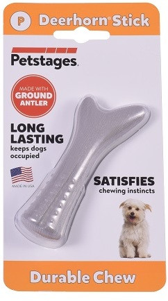 Petstages Игрушка для собак Deerhorn, с оленьими рогами 9 см очень маленькая