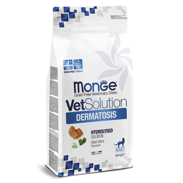 Диетический корм Monge VetSolution Cat Dermatosis Дерматозис для кошек при заболеваниях кожи