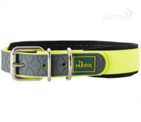 Hunter ошейник для собак Convenience Comfort 50(37-45 см)/2,5см, мягкая горловина, водоотталкивающий материал, желтый неон