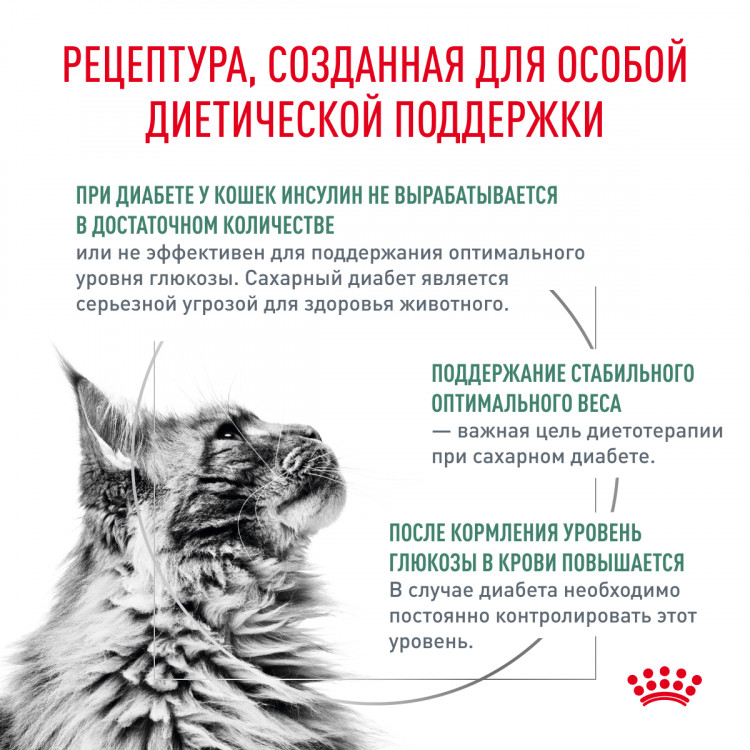 Сухой корм Royal Canin Diabetic для кошек при сахарном диабете