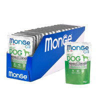 Влажный корм Monge Dog Grill для собак с ягненок и овощами, паучи, 24 шт по 100 г