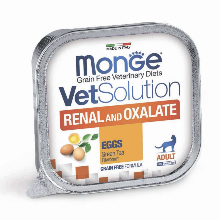 Влажный корм Monge VetSolution Cat Renal and Oxalate Ренал и Оксалат для кошек при ХПН и профилактике образования оксалатов 24 шт по 100 г