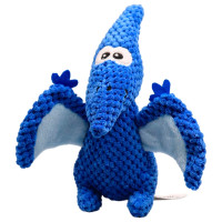 Игрушка Mr.Kranch для собак Птерозавр плюшевая с пищалкой 23 см голубая