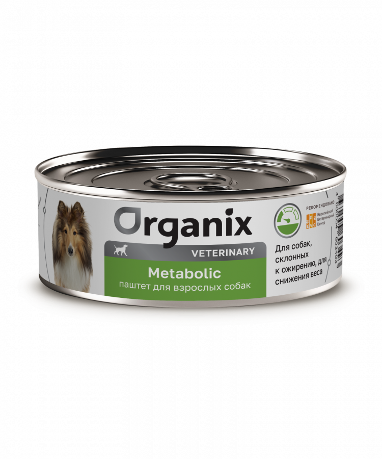 Влажный корм Organix METABOLIC для собак, диетический при ожирении, для снижения веса (12 шт по 100 г)