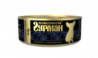 Четвероногий Гурман Golden Line консервы для щенков курица с потрохами