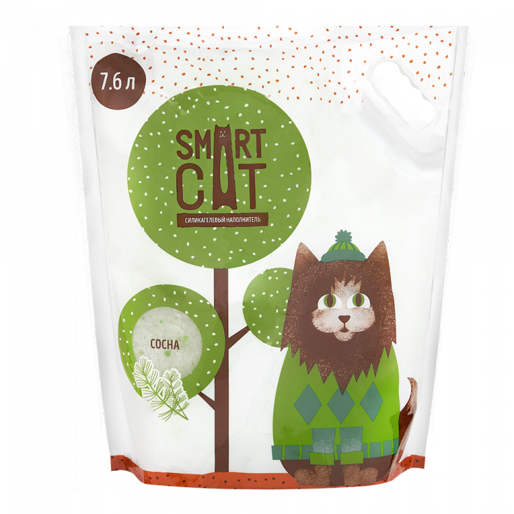 Smart Cat - Силикагелевый наполнитель с ароматом сосны