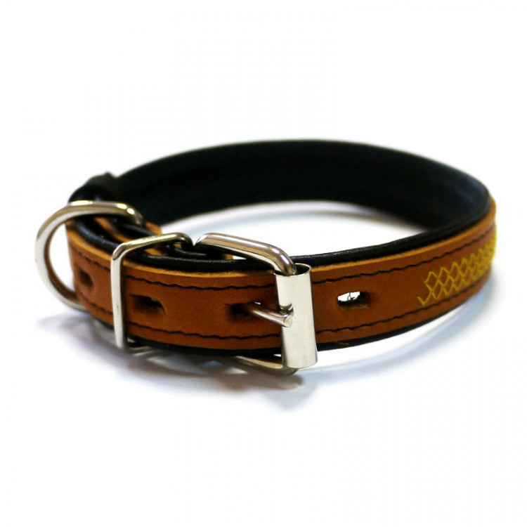 Зооэкспресс ошейник HIGHT LINE вышивка рыжий