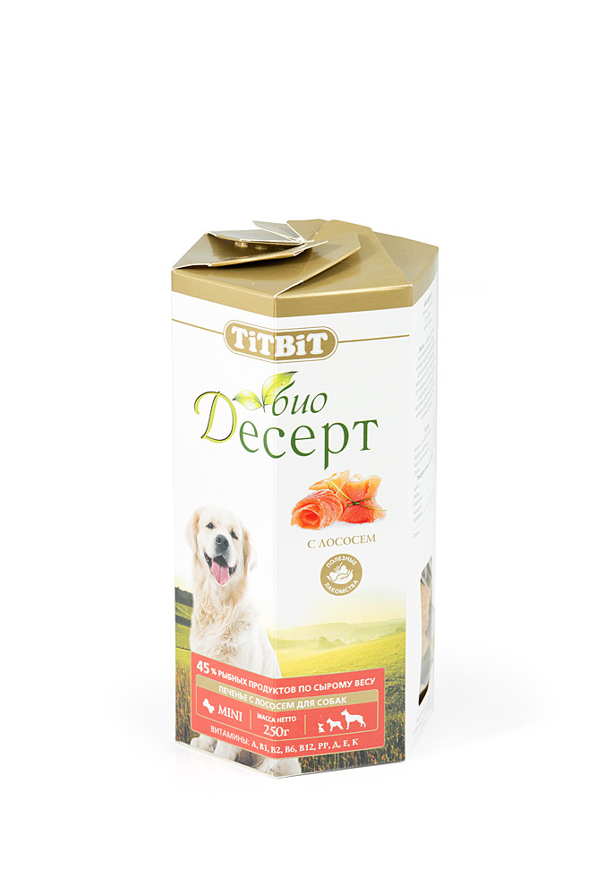 TiTBiT Печенье Био-Десерт с лососем мини