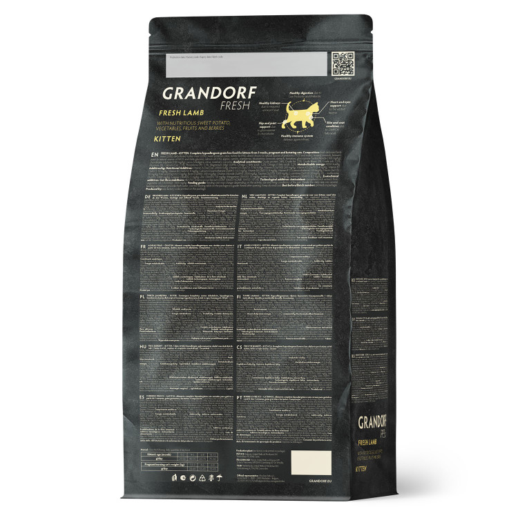 GRANDORF Fresh Cat KITTEN Lamb&Sweet Potato (Свежее мясо ягненка с бататом для котят)