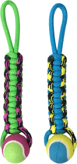 Petpark Игрушка для собак Плетенка с теннисным мячом 6 см