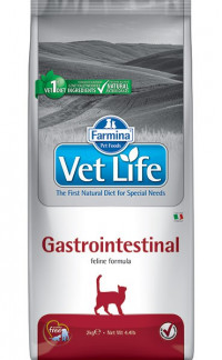 Farmina Vet Life Cat Gastro-Intestinal для кошек при воспалительных заболеваниях ЖКТ; период восстановления