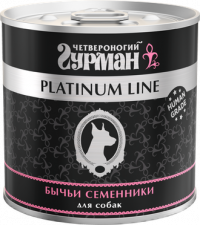 Консервы для собак Четвероногий Гурман Platinum Line бычьи семенники