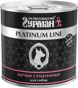 Консервы для собак Четвероногий Гурман Platinum Line бычьи семенники