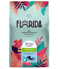 FLORIDA сухой корм для взрослых собак средних пород с ягненком и грушей