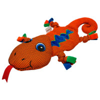  Игрушка Mr.Kranch для собак Ящерка плюшевая с пищалкой 38 см оранжевая