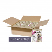 Organix Консервы для собак Ягненок с рубцом и морковью 6 шт по 750 г