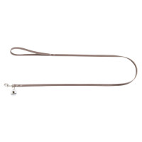 Поводок Mr.Kranch для собак из натуральной кожи с QR-адресником 130см 12мм бежевый