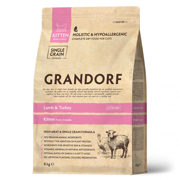 GRANDORF CAT Lamb&Turkey KITTEN (Ягненок с индейкой для котят)