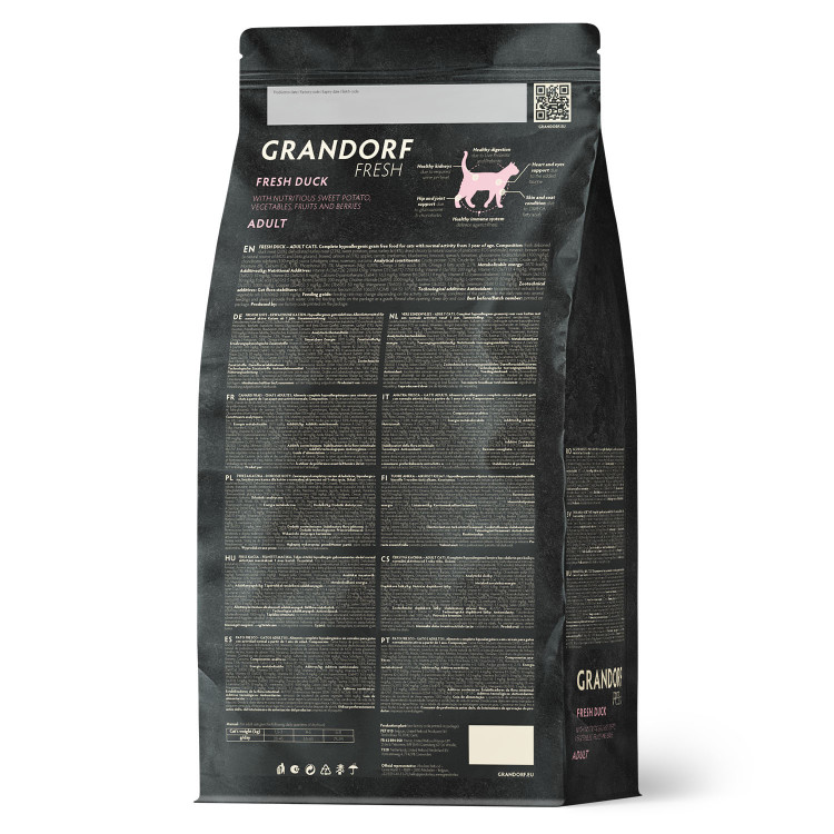 GRANDORF Fresh Cat ADULT Duck&Sweet Potato (Свежее мясо утки с бататом для кошек)