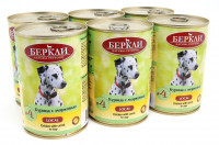 Консервы для собак Беркли курица с морковью 6 шт по 400 гр