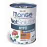 Влажный корм Monge VetSolution Dog Hypo Monoprotein DUCK Гипо монопротеин с уткой для собак для снижения реакции пищевой непереносимости 12 шт по 400 г