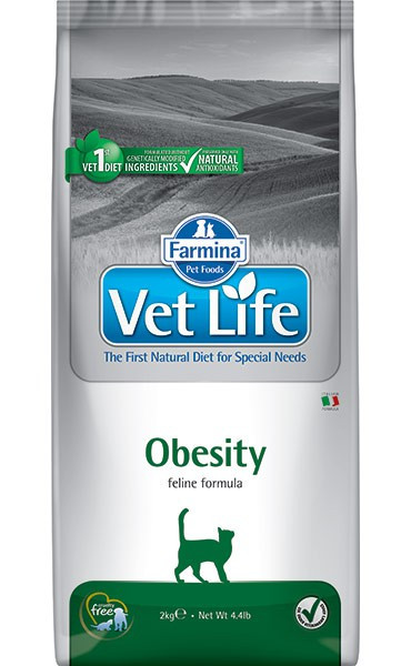 Farmina Vet Life Cat Obesity, для кошек, снижение веса, ожирение