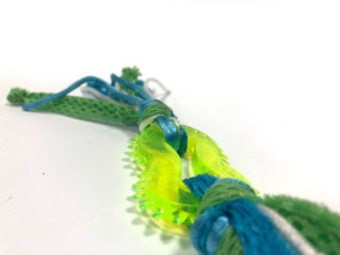 Feline Clean Игрушка для кошек Dental Колечко прорезыватель с лентами, резина