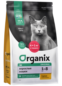 Organix Cat Adult Chicken - Сухой корм для взрослых кошек с курицей