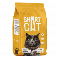 Smart Cat cухой корм для взрослых кошек с курицей, индейкой и овощами