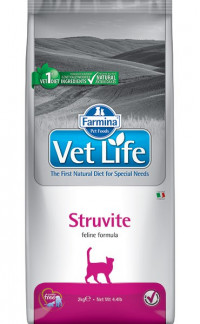 Farmina Vet Life Cat Struvite для кошек, растворение уролитов струвитного типа, подкисление мочи