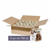 Organix Консервы для собак Сочная утка с печенью и тыквой 6 шт по 750 г