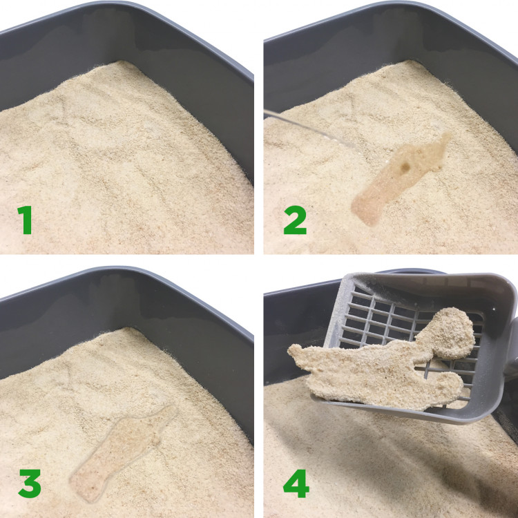 Наполнитель для кошек Almo Nature Cat Litter 100% натуральный, комкующийся, маниока