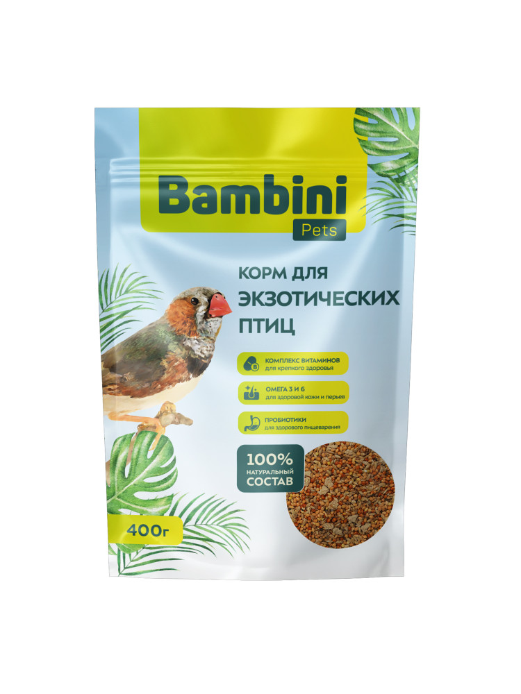 Корм Bambini Pets для экзотических птиц