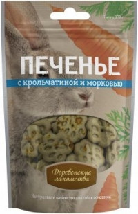 Деревенские лакомства Печенье с крольчатиной и морковью