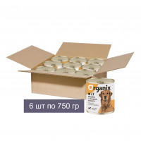 Organix Консервы для собак Индейка с овощным ассорти 6 шт по 750 г