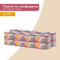  Влажный корм Мнямс Деликатес Индейка с тыквой для кошек &quot;Паштет по-оксфордски&quot; (упаковка 16 шт по 100 гр)