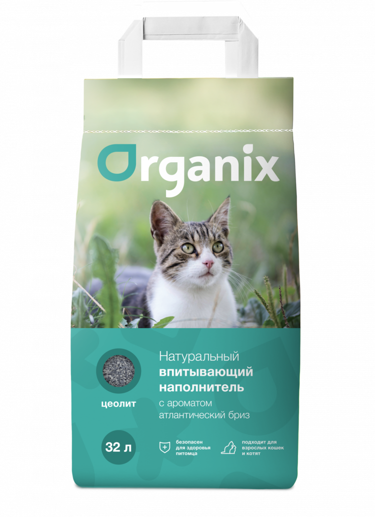 Organix впитывающий наполнитель для кошек с ароматом атлантический бриз, элитный (Elite+)