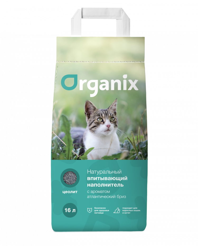 Organix впитывающий наполнитель для кошек с ароматом атлантический бриз, элитный (Elite+)