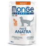  Влажный корм Monge Cat Monoprotein для взрослых кошек, из утки, паучи, 85 г x 28 шт
