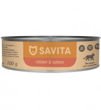 Savita Консервы для кошек и котят &quot;Цыплёнок с лососем&quot;
