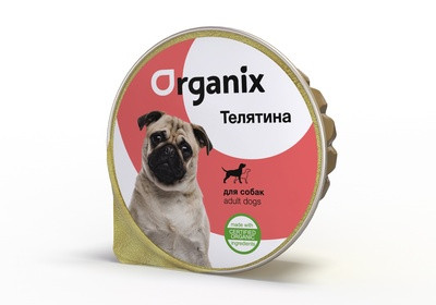 Organix консервы для собак, мясное суфле с телятиной 16 шт по 125 г
