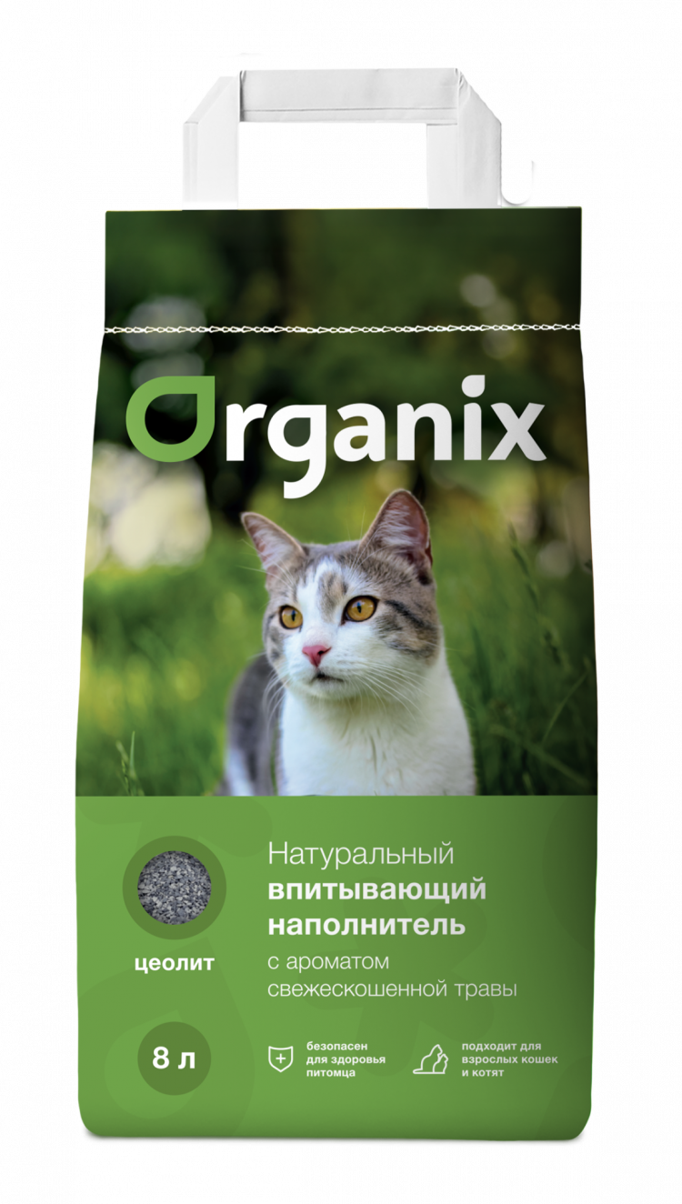 Organix впитывающий наполнитель для кошек с ароматом свежескошенной травы, элитный (Elite+)