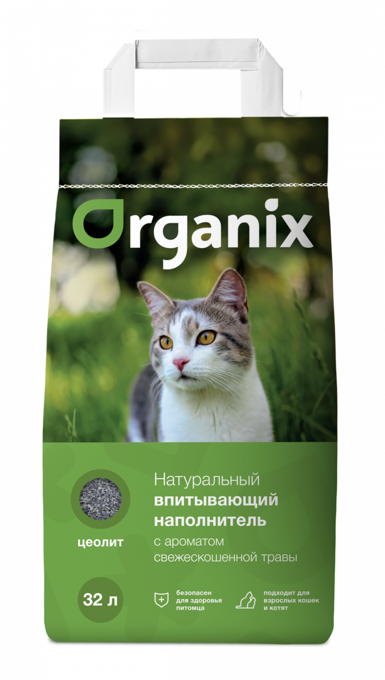 Organix впитывающий наполнитель для кошек с ароматом свежескошенной травы, элитный (Elite+)