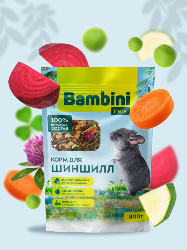 Корм Bambini Pets для шиншилл